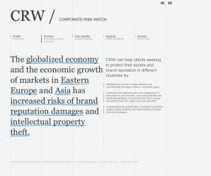 screenshot of CRW / Corporate Risk Watch