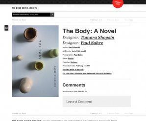 screenshot of The Book Cover Archive