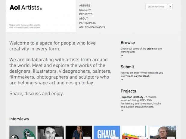 Screenshot of the site