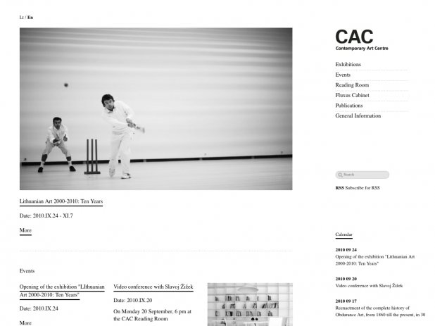Screenshot of the site