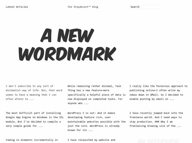 Screenshot of the site